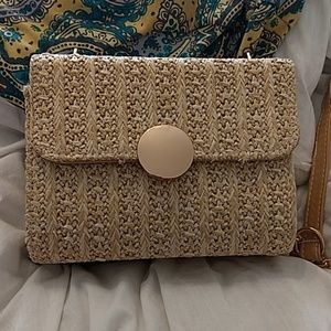 Straw Purse Vintage Style Magnetic Closure